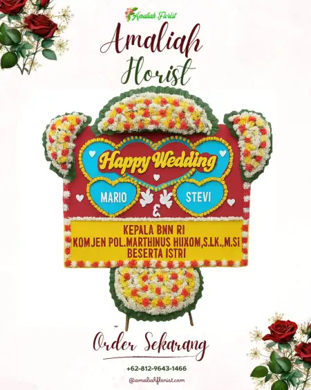 Papan Bunga Pernikahan X Koto